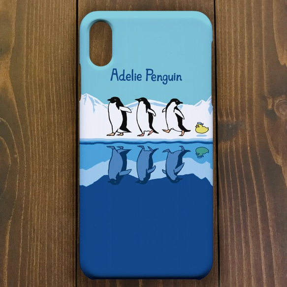 【iPhone  Plus・11対応】アデリーペンギン・スマートフォンケース  iPhone Plus用 【ペンギン】