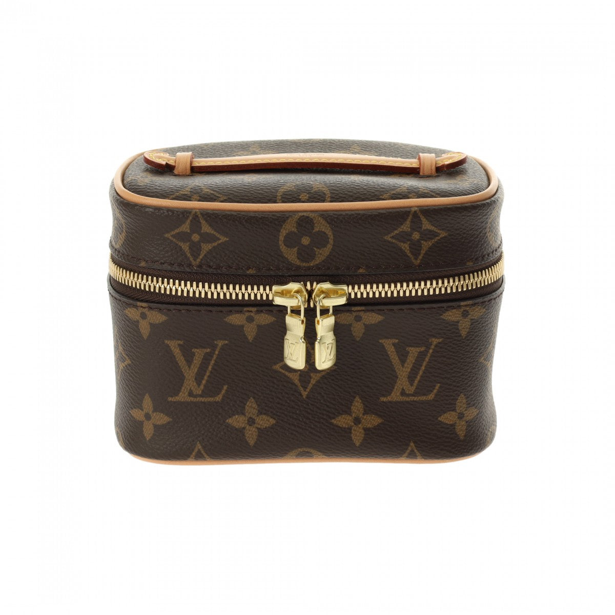 LOUIS VUITTON ルイヴィトン モノグラム ニース ナノ バニティバッグ ブラウン M44936 レディース モノグラムキャンバス ハンドバッグ 新同 中古 