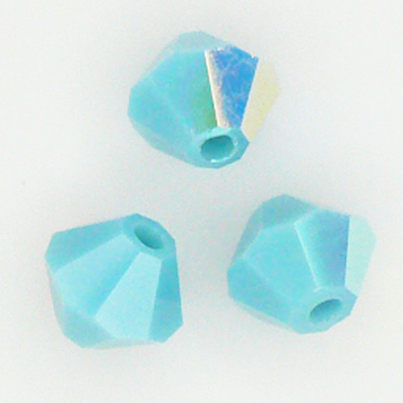 スワロフスキー＃5301　TURQUOSE　AB（ターコイズ AB）4mm 　50個