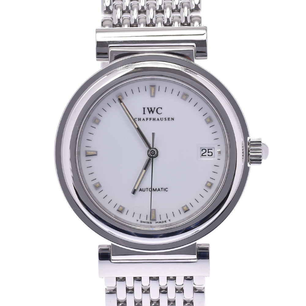 IWC SCHAFFHAUSEN アイダブリューシー シャフハウゼン ダヴィンチ SL 3528-002 メンズ SS 腕時計 自動巻き 白文字盤 Aランク 中古 