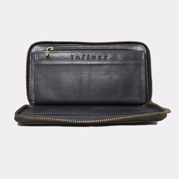 UN1 Everyday Leather Wallet – Navy Blue