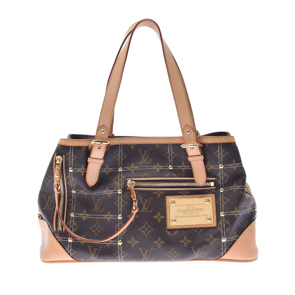 LOUIS VUITTON ルイヴィトン モノグラム リヴェット ブラウン M40140 レディース モノグラムキャンバス ハンドバッグ Aランク 中古 