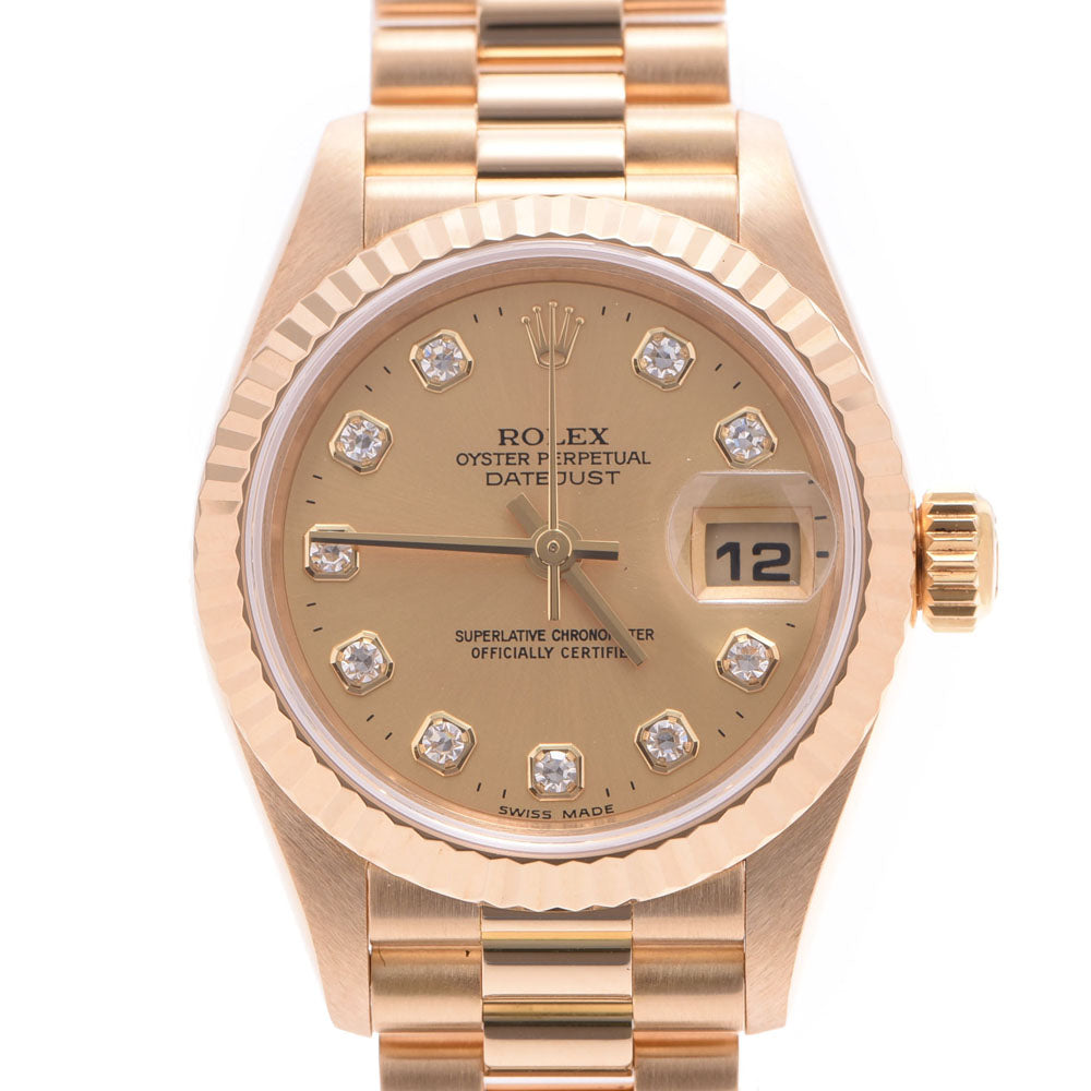 ROLEX ロレックスデイトジャスト 10Pダイヤ  レディース YG 腕時計 79178G  中古