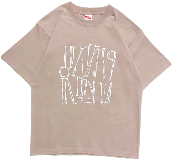 DRAWING・スモーキーピンク・Tシャツ【2TN-023-SP-W】