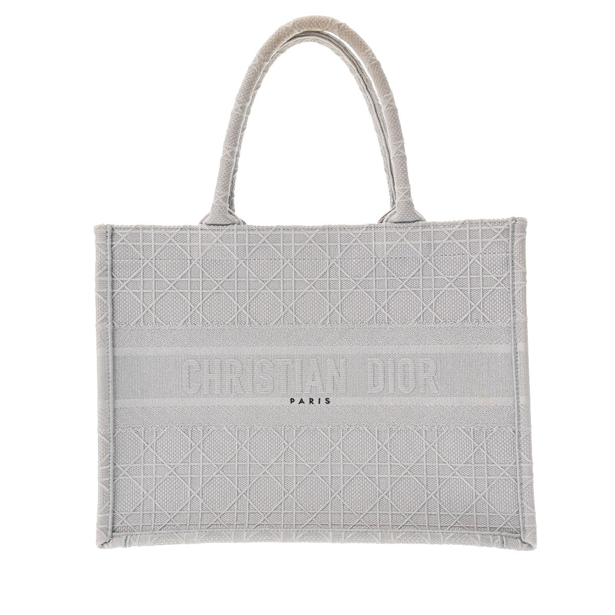 CHRISTIAN DIOR クリスチャンディオール ブックトート  グレー レディース キャンバス トートバッグ Bランク 中古 