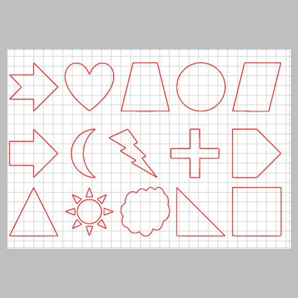 ステンシルシート 基本図形 定番