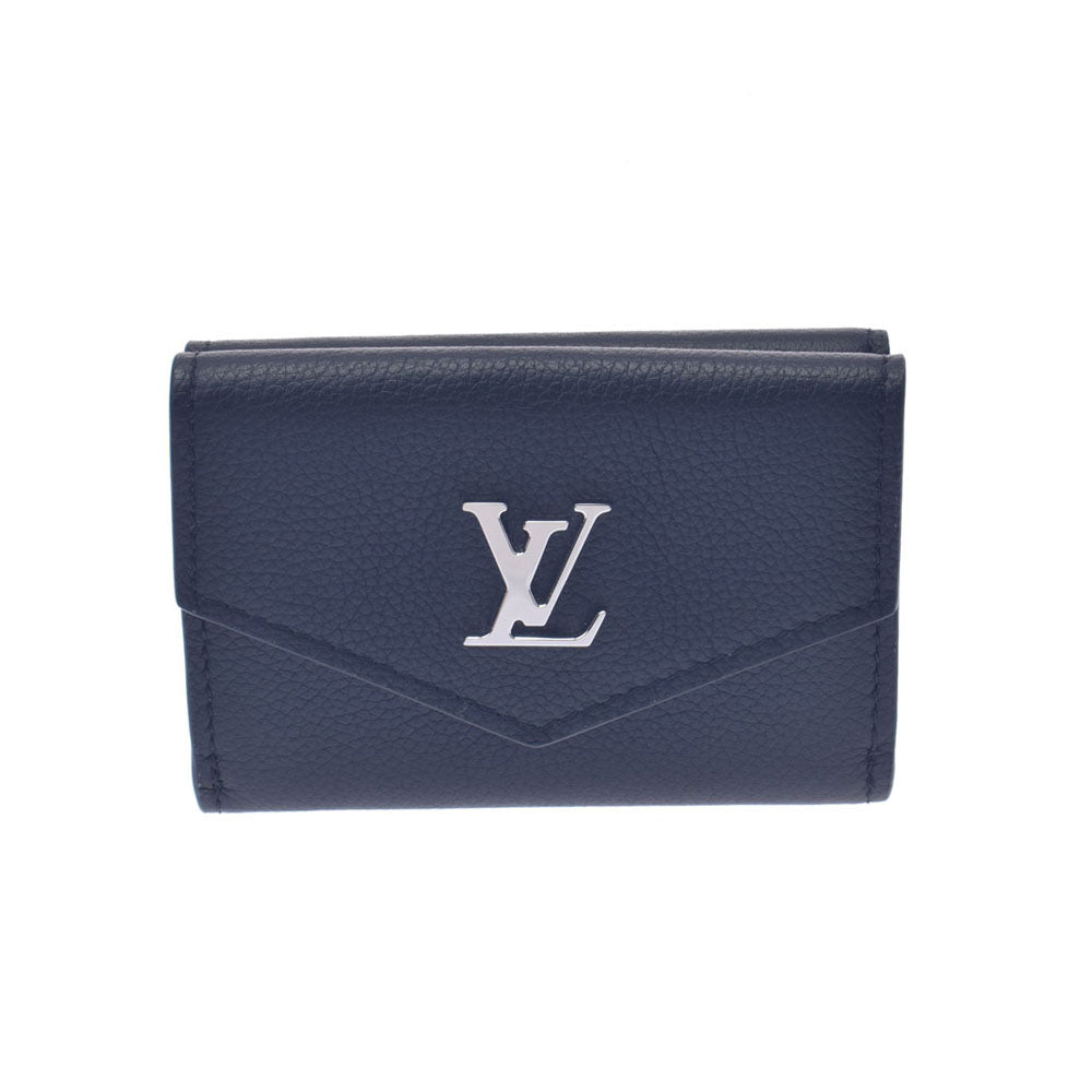 LOUIS VUITTON ルイヴィトン ポルトフォイユ ロックミニ 黒 M63921 レディース レザー 三つ折り財布 Aランク 中古 