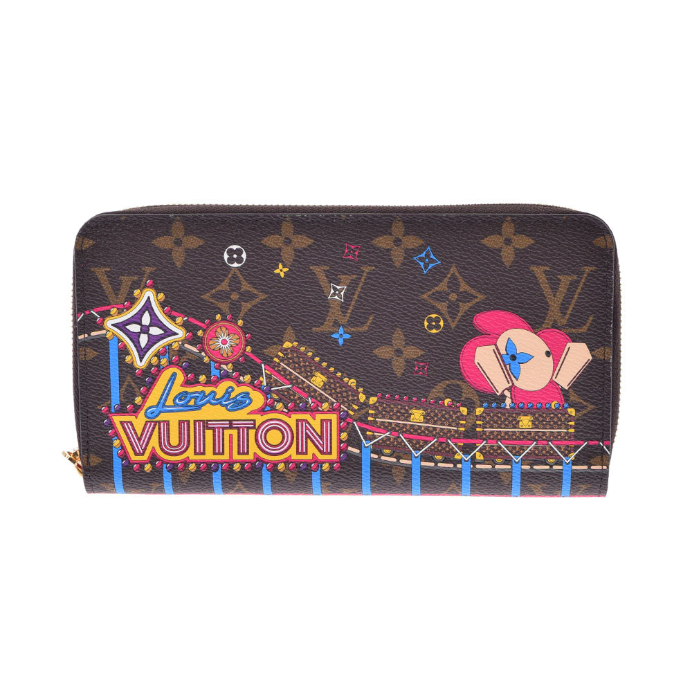 LOUIS VUITTON ルイヴィトン モノグラム ジッピーウォレット ヴィヴィエンヌ 限定 フューシャ M69750 ユニセックス モノグラムキャンバス 長財布 新同 中古 