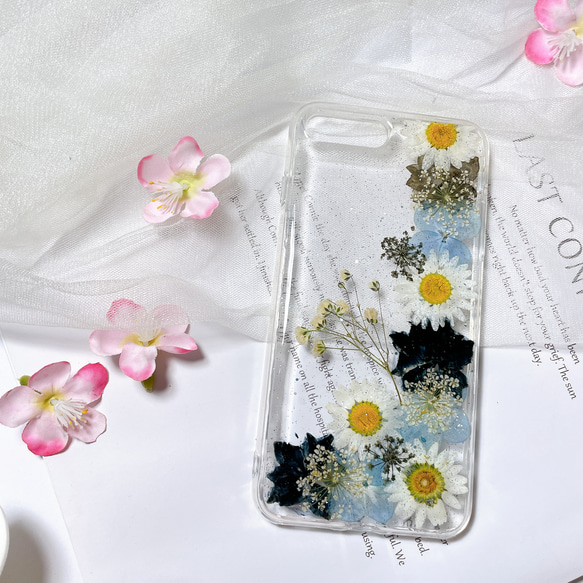 全機種対応･.｡*･iPhone11*15plus 押し花ケース☆花柄☆スマホケースiPhone15☆XS