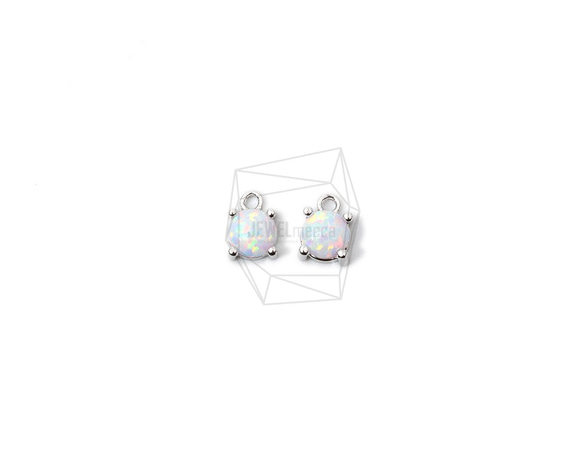 PDT-2214-R【2個入り】オパールペンダント ,Synthetic opal Pendant