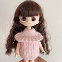 JANAYA ハンドメイド　オビツ11服　毛糸製　ピンクワンピース