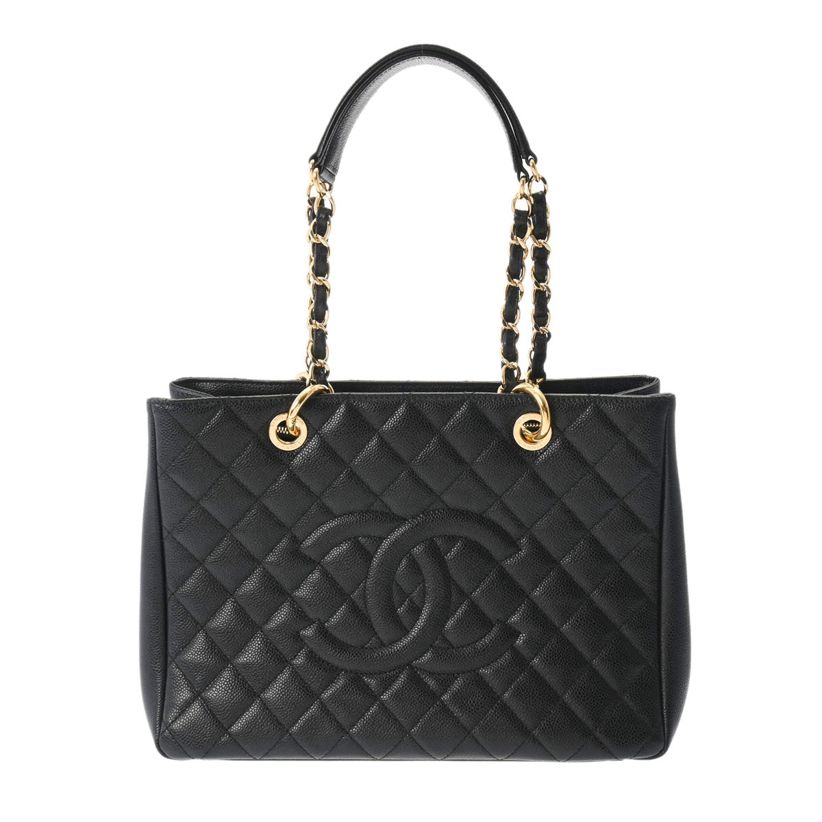 CHANEL シャネル GST グランドショッピングトート 黒 ゴールド金具 A50995 レディース キャビアスキン トートバッグ Aランク 中古 