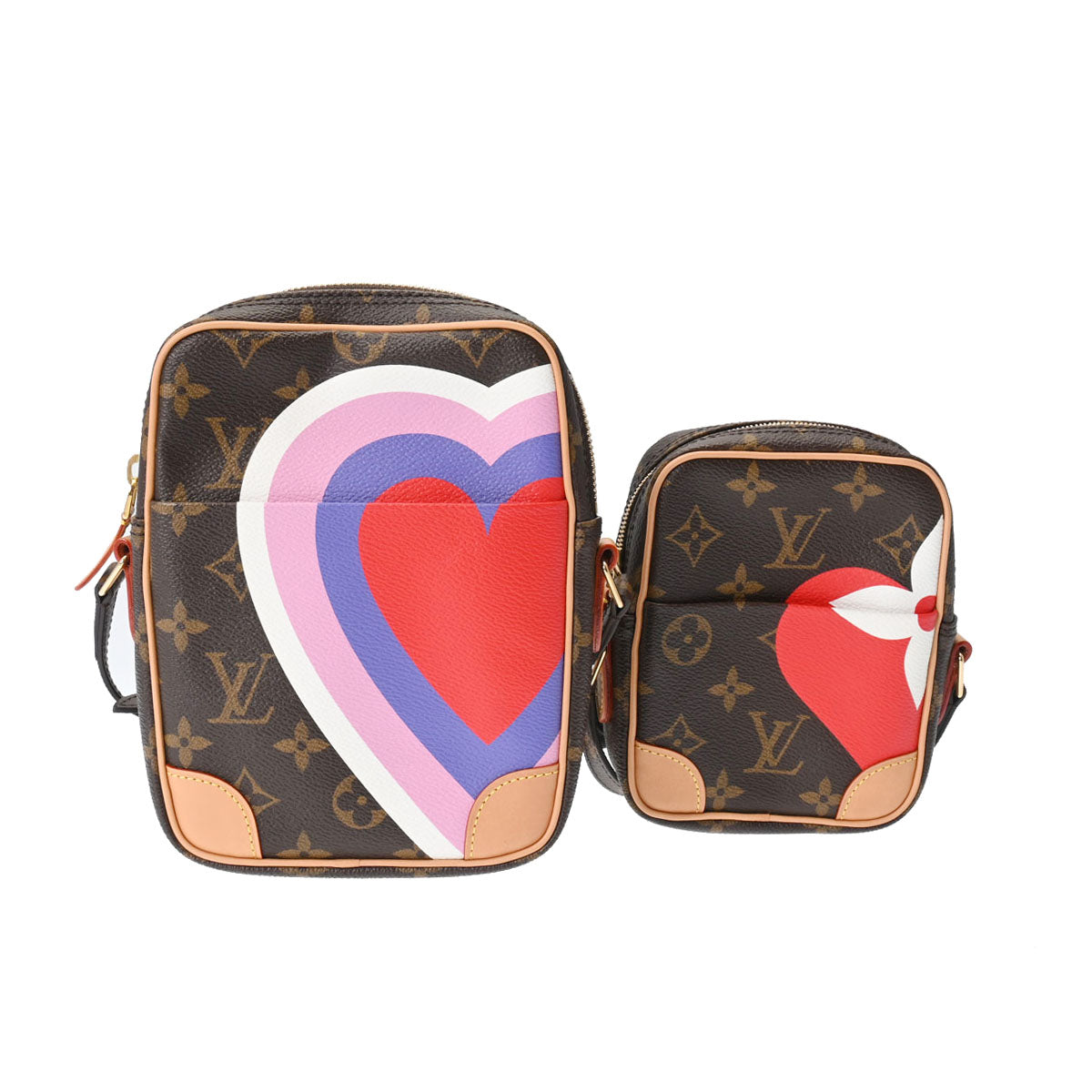 LOUIS VUITTON ルイヴィトン モノグラム モノグラムゲームオンコレクション パナム セット ブラウン M57450 レディース モノグラムキャンバス ショルダーバッグ Aランク 中古 