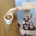 リカちゃん人形 ミニチュア ハンドメイド コーヒーカップ(ラテアート)