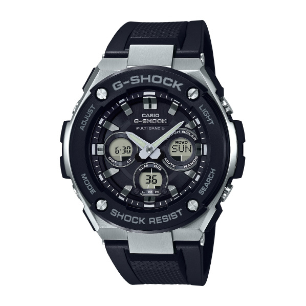 カシオ ソーラー電波腕時計 G-SHOCK ブラック GST-W300-1AJF