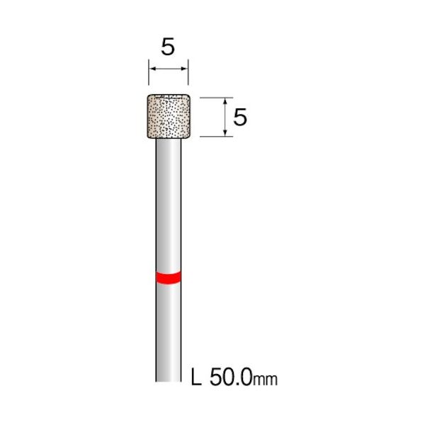 ミニター ミニモ 精密電着CBNバー 超硬軸#140 φ5 JA2028 1本 852-7851（直送品）