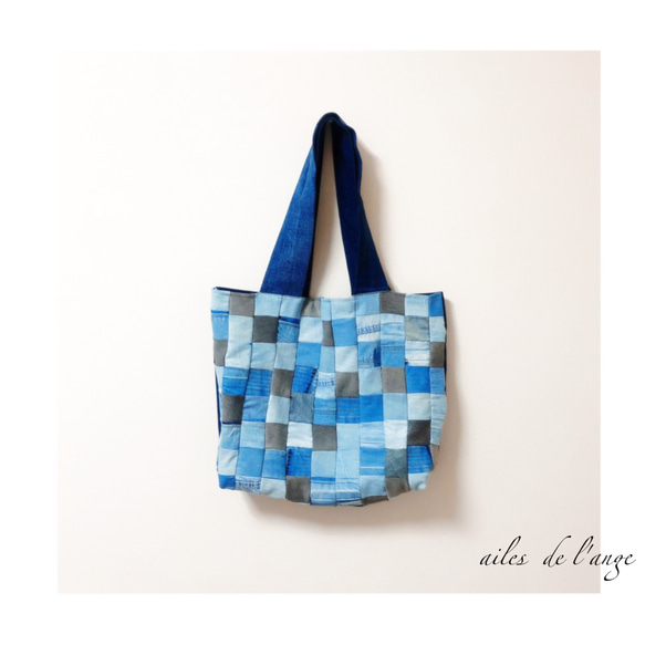 no.648 - Denim patchwork totebag