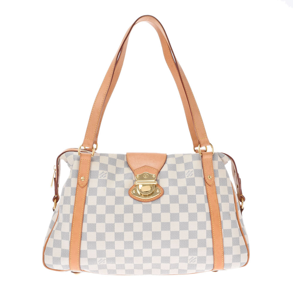 LOUIS VUITTON ルイヴィトン ダミエ アズール ストレーザ PM 白 N42220 レディース ダミエアズールキャンバス ショルダーバッグ Bランク 中古 