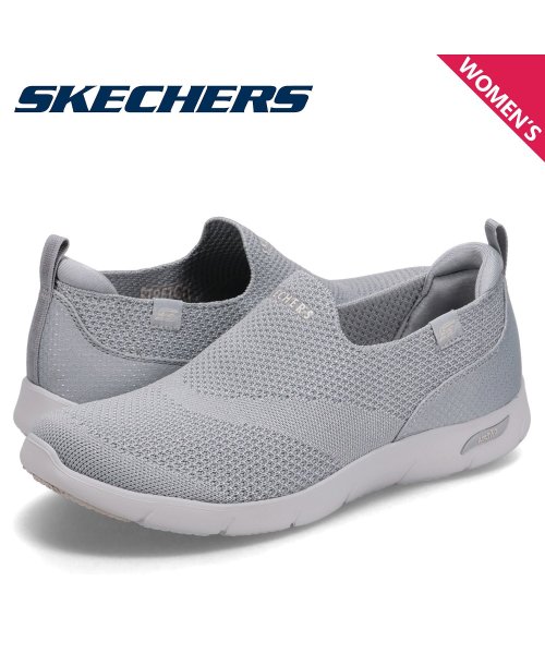 スケッチャーズ SKECHERS アーチフィット リファイン アイリス スニーカー スリッポン レディース ARCH FIT REFINE IRIS グレー