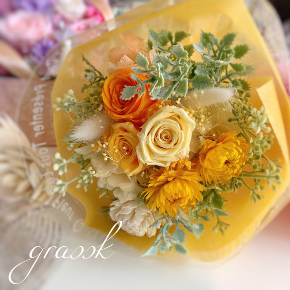 Petit ＊ bouquet＊プリザーブドフラワー＊Fruity orange＊ブーケ＊花束