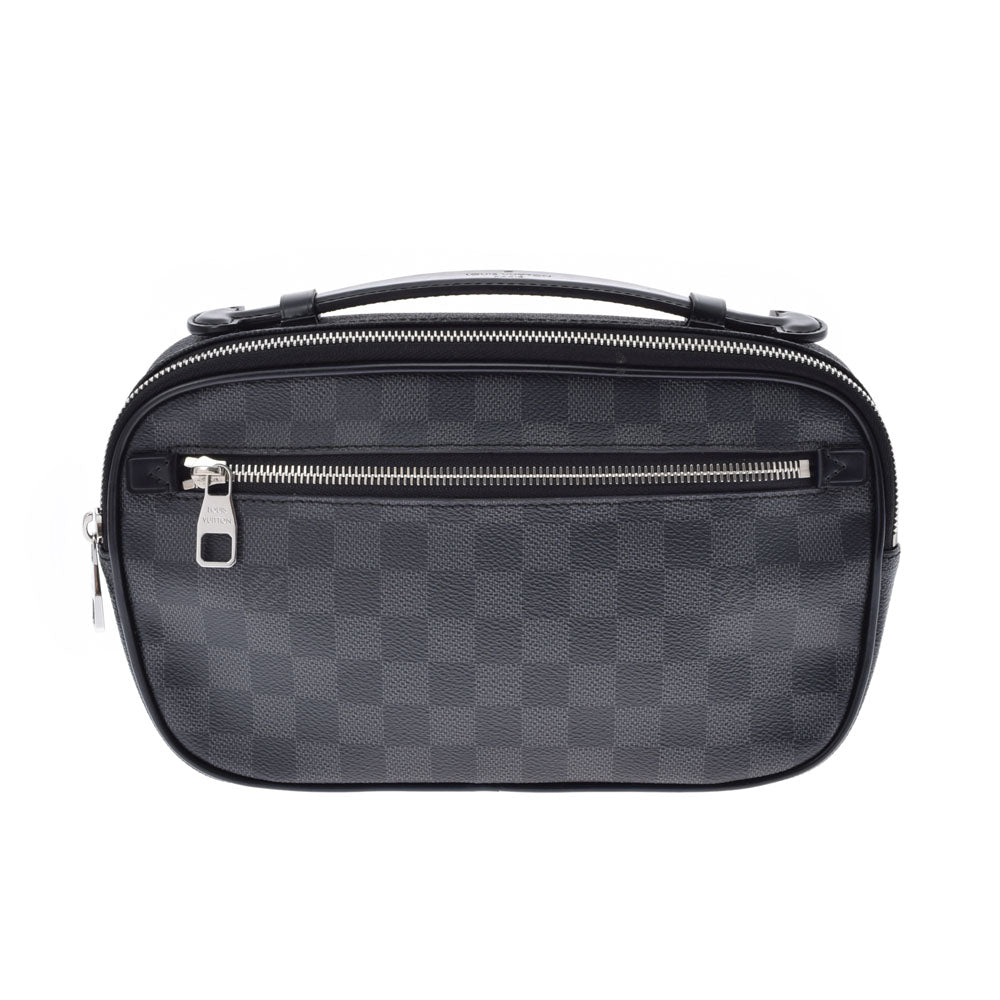 LOUIS VUITTON ルイヴィトン ダミエ グラフィット アンブレール 黒/グレー N41289 メンズ ダミエグラフィットキャンバス ボディバッグ ABランク 中古 