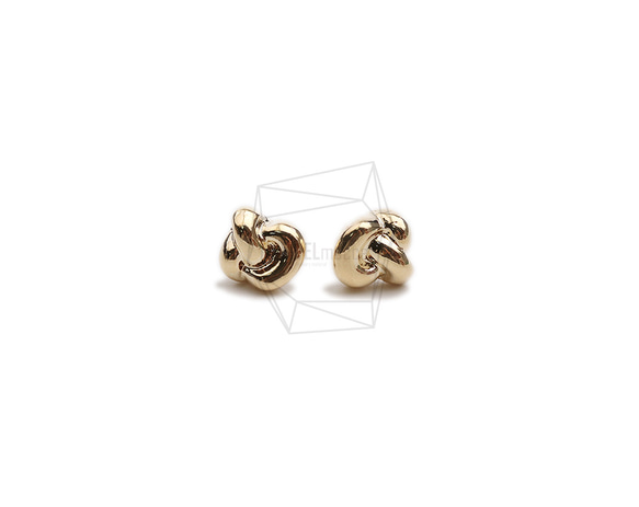 ERG-2349-G【2個入り】フープピアス/Hoop Post Earrings/9.6mm X 9.8mm