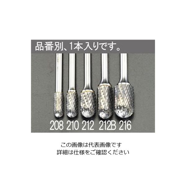 エスコ 12x19mm/ 6mm軸 超硬カッター(鉄・鋳物用) EA819JB-212 1セット(2本)（直送品）