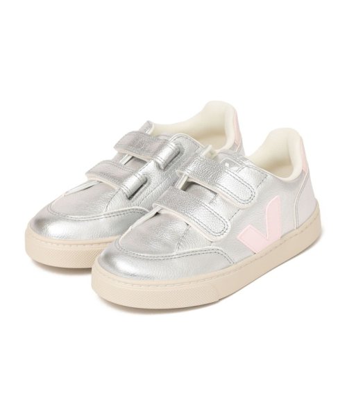 VEJA:V－12 CHROMEFREE LEATHER SILVER LASSI