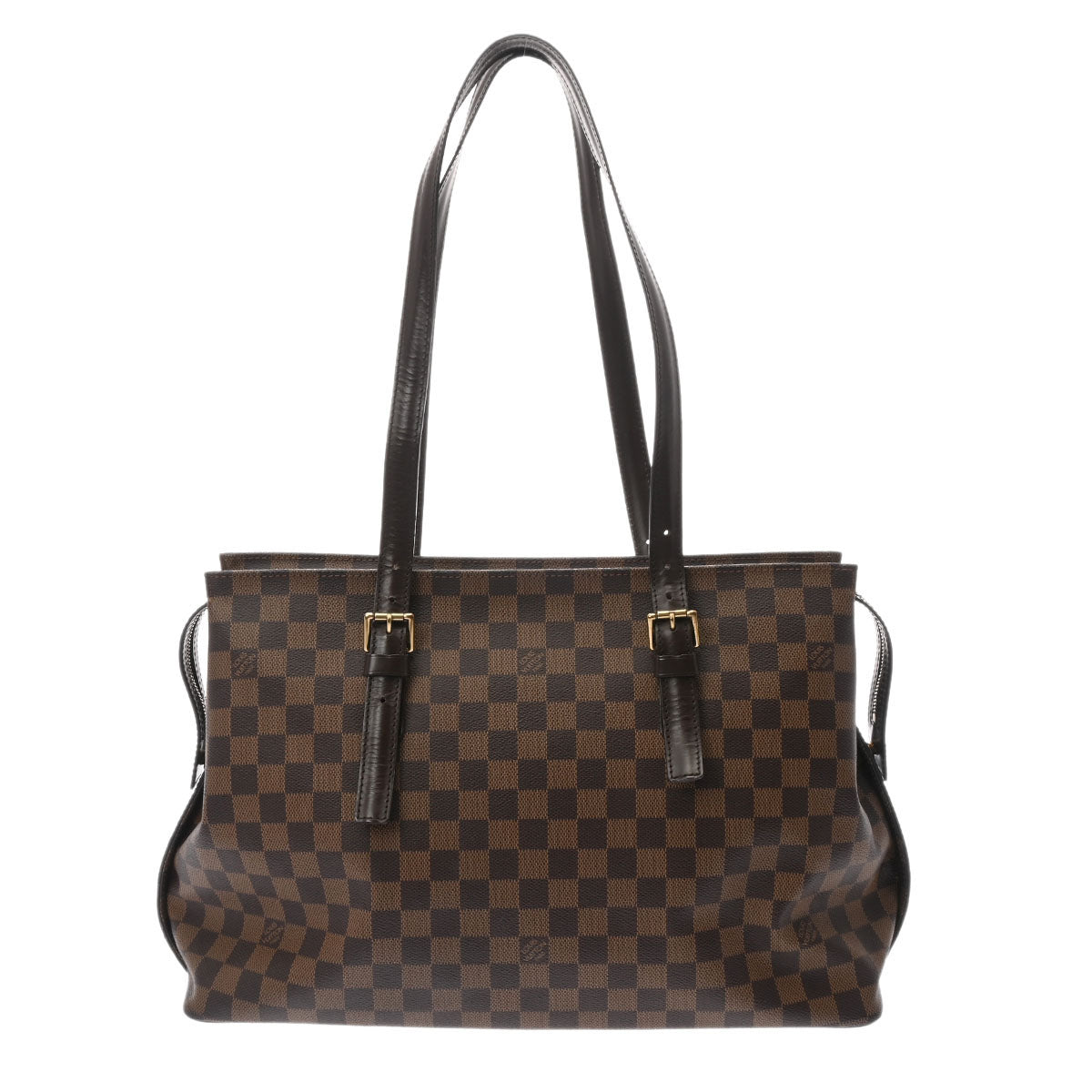 LOUIS VUITTON ルイヴィトン ダミエ チェルシー ブラウン N51119 レディース ダミエキャンバス トートバッグ ABランク 中古 