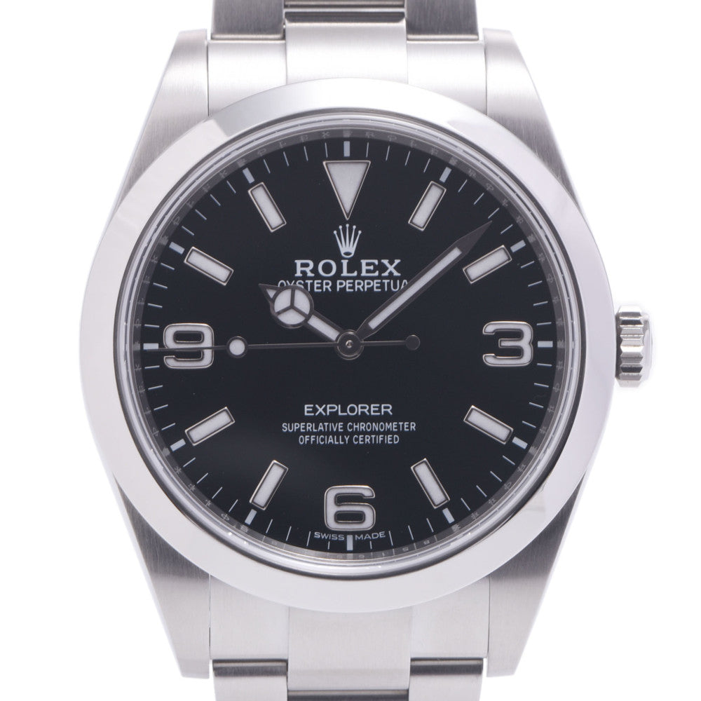 ROLEX ロレックス エクスプローラー1  EX1 214270 メンズ SS 腕時計 自動巻き 黒文字盤 Aランク 中古 