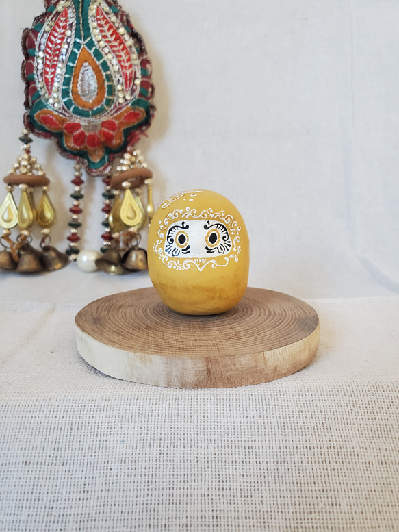 PECHIDARUMA [mustard yellow] Sサイズ