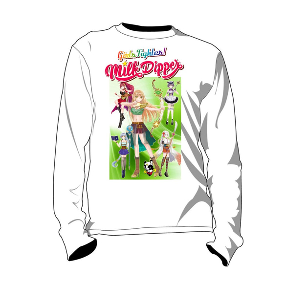 Milk Dipperr ミルクディッパー Tシャツ 長袖  メンズ レディース アニメ【Hitomi】