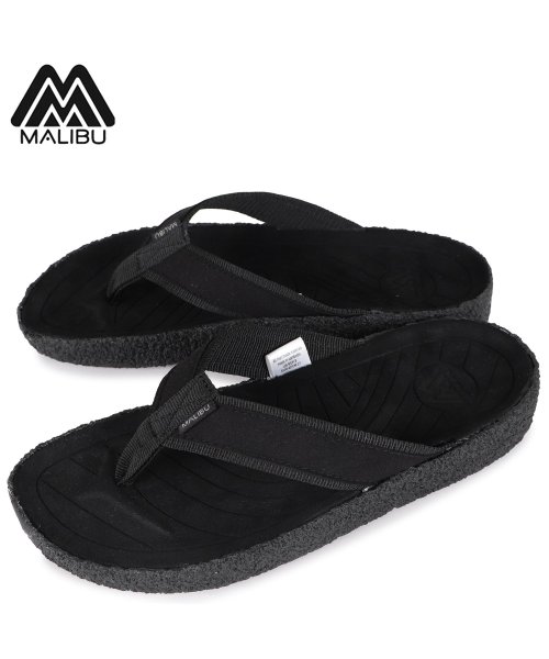 マリブサンダルズ MALIBU SANDALS サンダル トングサンダル ビーチサンダル サーフライダー メンズ SURFRIDER ブラック 黒 MS07－0