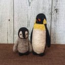 【受注生産・インテリアとしてもオススメ】羊毛フェルトの皇帝ペンギンの赤ちゃんのぬいぐるみ