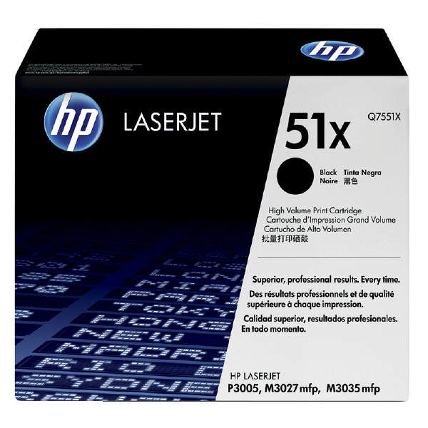 HP（ヒューレット・パッカード） 純正トナー HP51X ブラック Q7551X 1個（直送品）