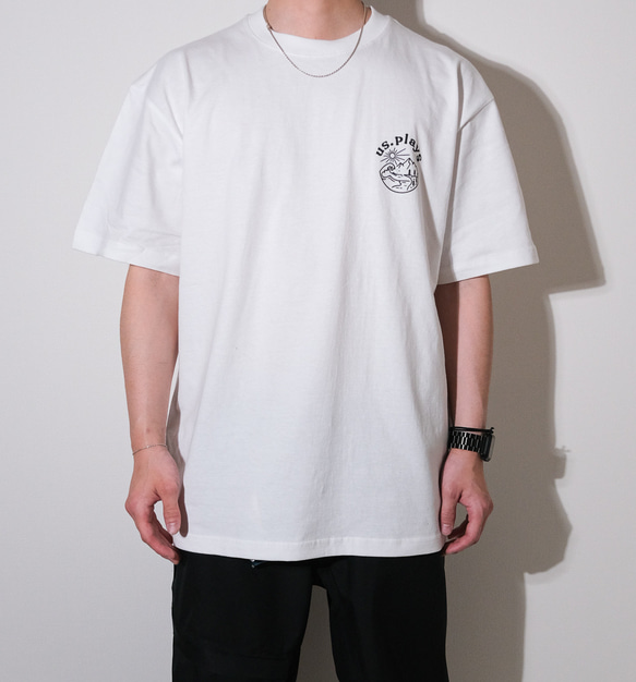 ☀️uS.plays Logo Short sleeve shirt  (White)☀️Tシャツ・半袖・ホワイト・白