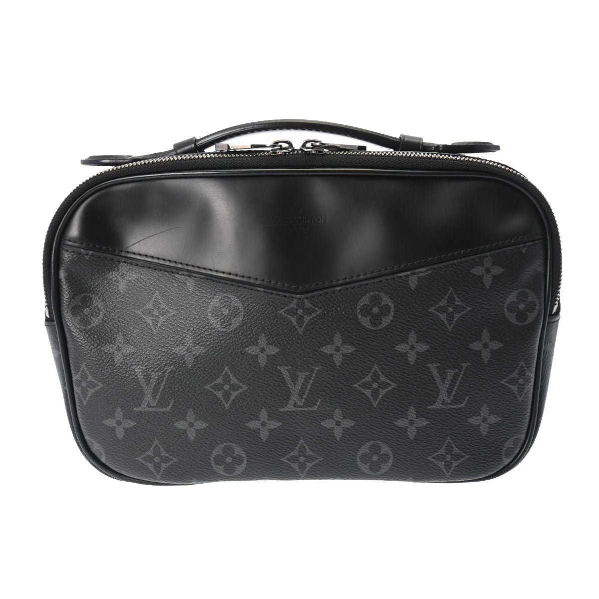 LOUIS VUITTON ルイヴィトン モノグラムエクリプス バムバッグ 黒/グレー M42906 メンズ モノグラムキャンバス ボディバッグ ABランク 中古 