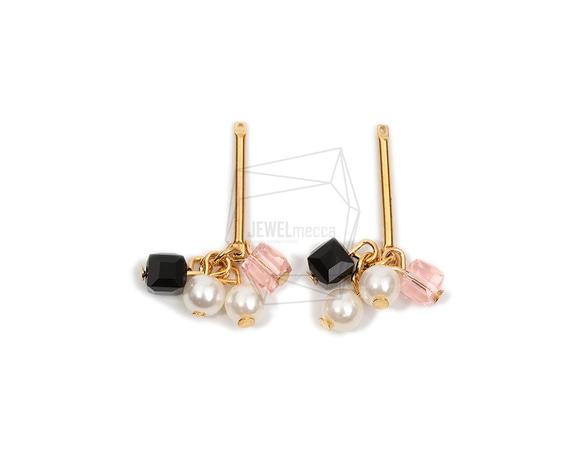 ERG-1906-G【2個入り】パールタッセルチャーム,Pearl Tassel Earring Charm