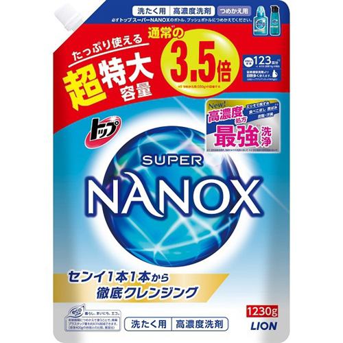 ライオン トップスーパーNANOX つめかえ用超特大 1230g