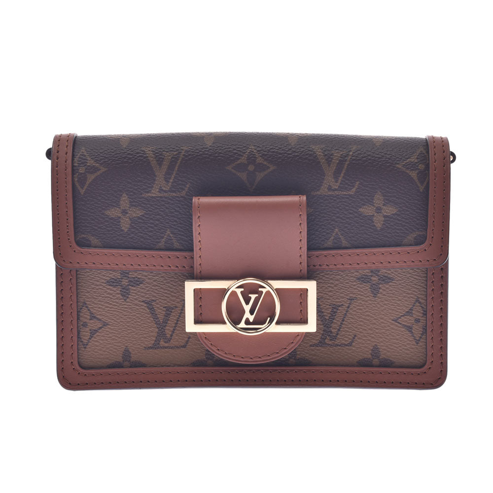 LOUIS VUITTON ルイヴィトン モノグラム リバース ドーフィーヌ キャメル系/ブラウン M68746 レディース モノグラムリバースキャンバス 2WAYバッグ 新同 中古 