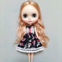 ジョリーフルール『My Little Tailor』を使ったメルヘンワンピ　ブライス　リカちゃん　アウトフィット