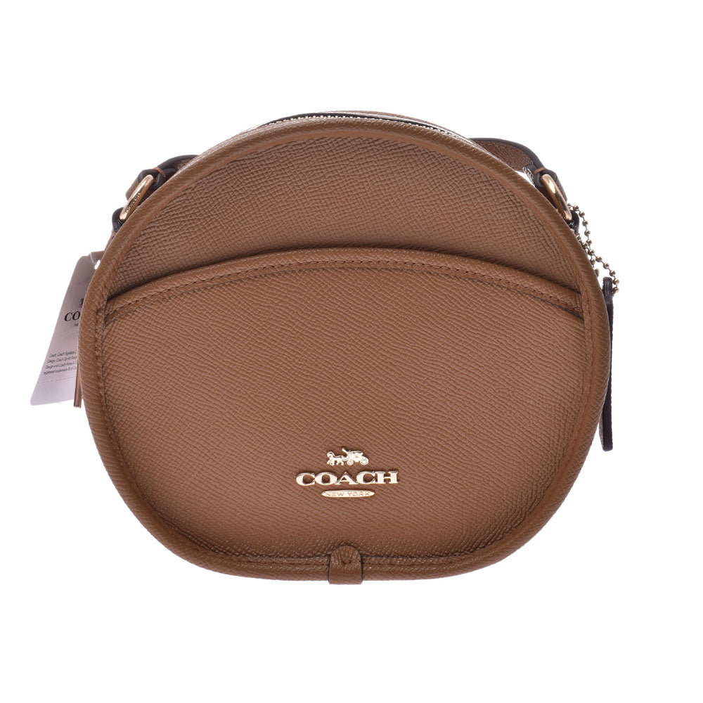 COACH コーチアウトレット  ベージュ×ゴールド金具 レディース レザー ショルダーバッグ F75516